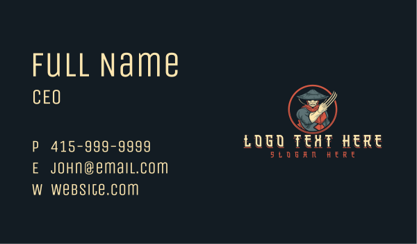 Gaming Hunter Assassin Business Card Design Image Preview