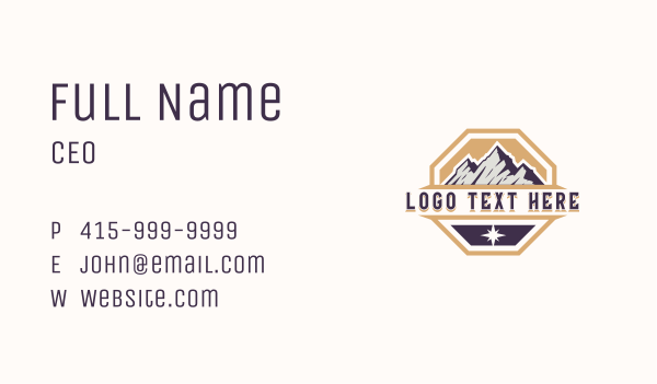 Mountain Peak Summit Business Card Design Image Preview