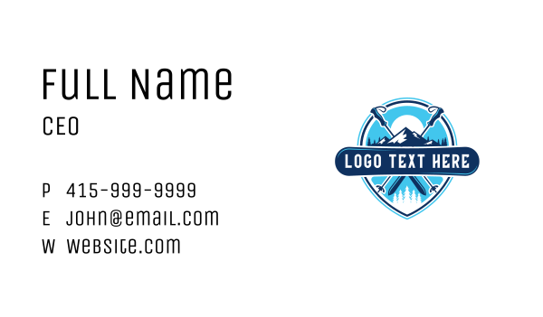 Ski Snowboard Sport Business Card Design Image Preview