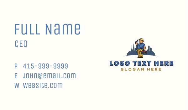 Carpenter Handyman Maintenance Business Card Design Image Preview