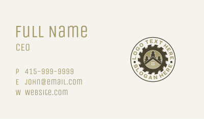 Wood Workshop Carpentry Business Card Image Preview