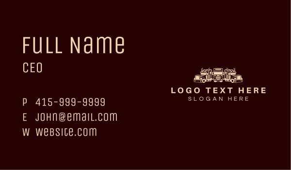 Freight Delivery Trucking Business Card Design Image Preview