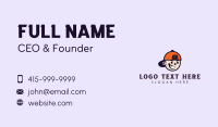 Orange Cap Kid Business Card Preview