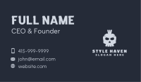 Punk Skull Mohawk Business Card Image Preview