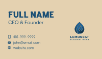 Blue Water Droplet Business Card Image Preview