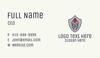 Spartan Badge Business Card Image Preview