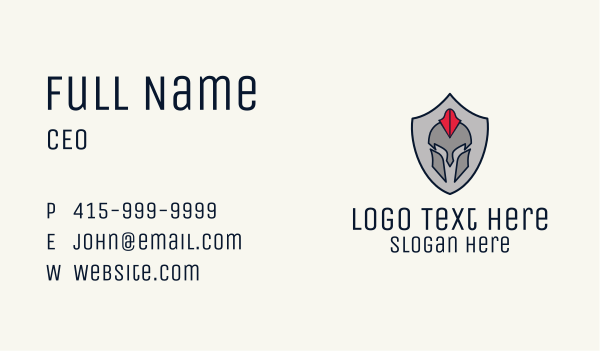 Spartan Badge Business Card Design