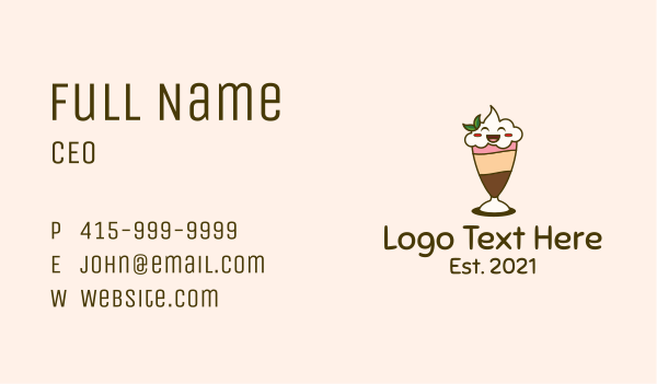Smiling Face Smoothie Business Card Design