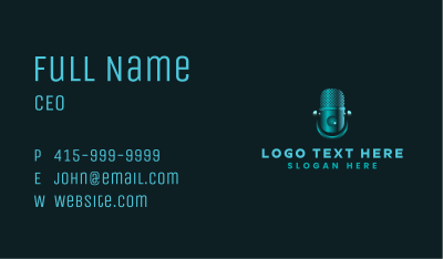 Podcast Condenser Microphone Business Card Image Preview