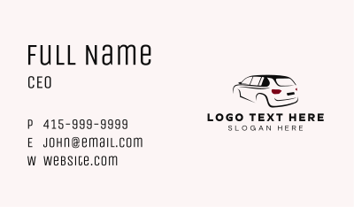 SUV Transport Car Business Card Image Preview