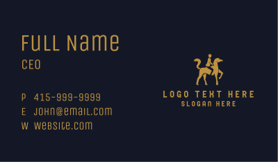 Equestrian Stallion Horse  Business Card Image Preview