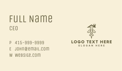 Construction Hammer Nail Business Card Image Preview