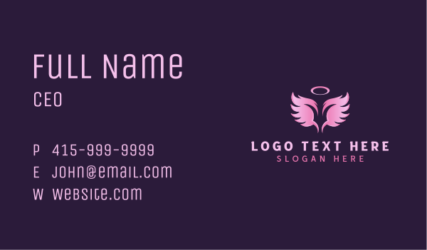 Angel Support Wings Business Card Design Image Preview