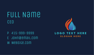 Water Fire Heat Business Card Image Preview