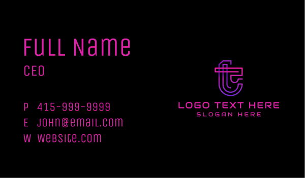 Tech Digital Cyberspace Business Card Design Image Preview
