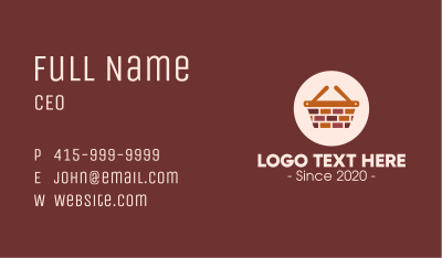 Brick Wall Shopping Basket Business Card Image Preview