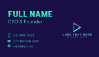 Tech Media Arrow Business Card Preview