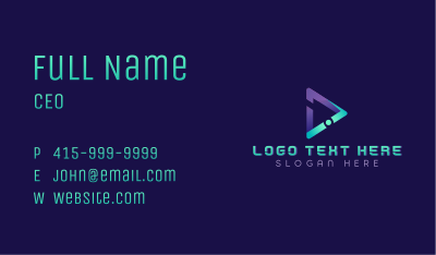 Tech Media Arrow Business Card Image Preview