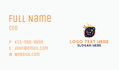 Flame Cooking Wok Business Card Image Preview