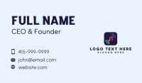 Music Streaming App Business Card Preview