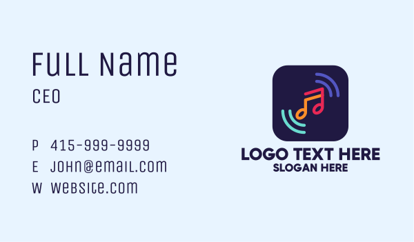 Music Streaming App Business Card Design Image Preview