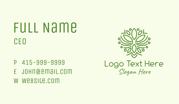Nature Eco Leaf Business Card Design Image Preview