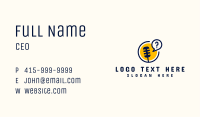 Mic Podcast Question Business Card Image Preview