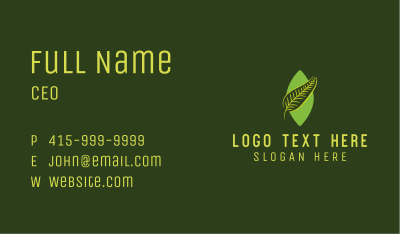 Green Leaf Plant Business Card Image Preview