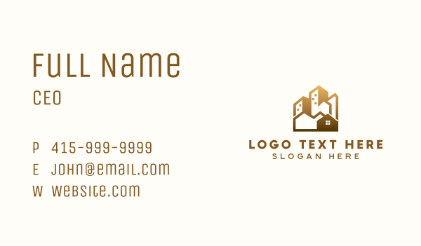 Real Estate Building Broker Business Card Design Image Preview