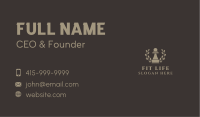Chess Pawn Wreath Company Business Card Design