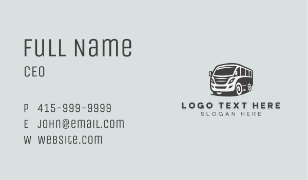 Transport Bus Travel Business Card Design Image Preview