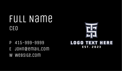 T & S Gaming Monogram Business Card Image Preview