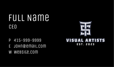 T & S Gaming Monogram Business Card Image Preview