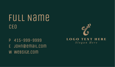 Classic Letter I Boutique Business Card Image Preview