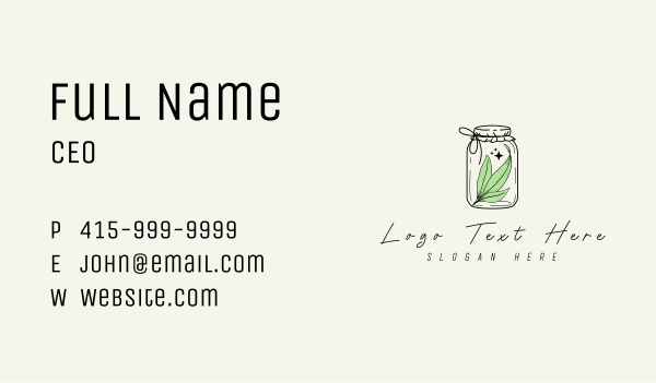Herb Tea Jar Business Card Design Image Preview
