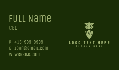 Green Herb Shovel Business Card Image Preview