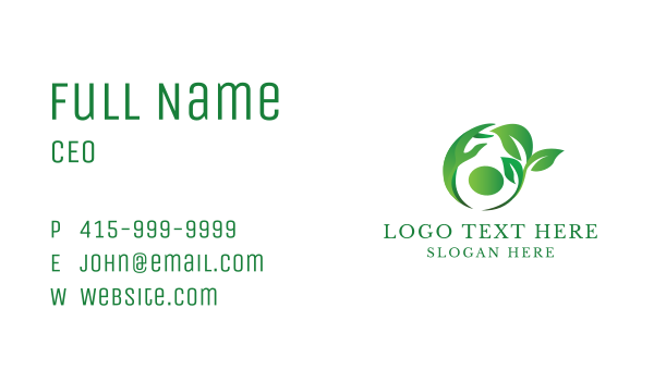 Herbal Plant Person Business Card Design Image Preview