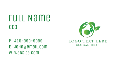 Herbal Plant Person Business Card Image Preview