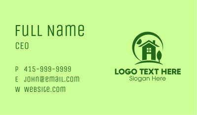 Eco Friendly Residence Business Card Image Preview