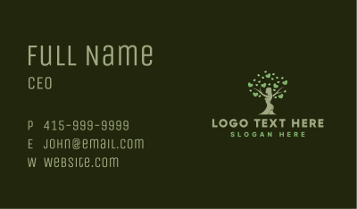 Therapeutic Woman Tree  Business Card Image Preview