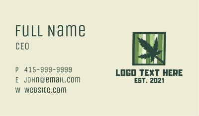 Weed Cannabis Frame Business Card Image Preview