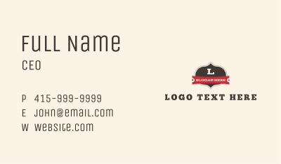 Classic Antique Shop Lettermark  Business Card Image Preview