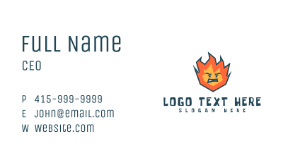 Mad Fire Avatar Business Card Image Preview