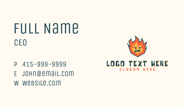Mad Fire Avatar Business Card Design Image Preview