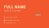 Vintage Pop Wordmark Business Card Image Preview