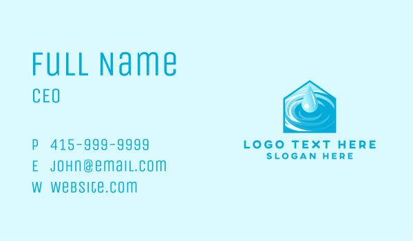 Water House Ripple Business Card Design Image Preview