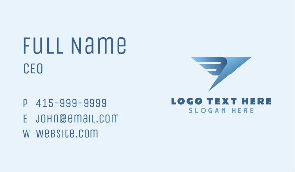 Wings Express Courier Business Card Design Image Preview