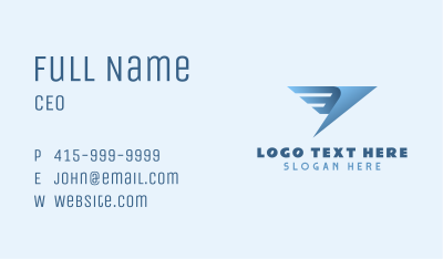 Wings Express Courier Business Card Image Preview