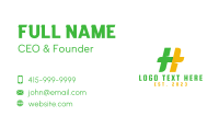 Green Yellow H Business Card Image Preview