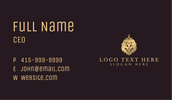 Luxury Lion King Business Card Design Image Preview